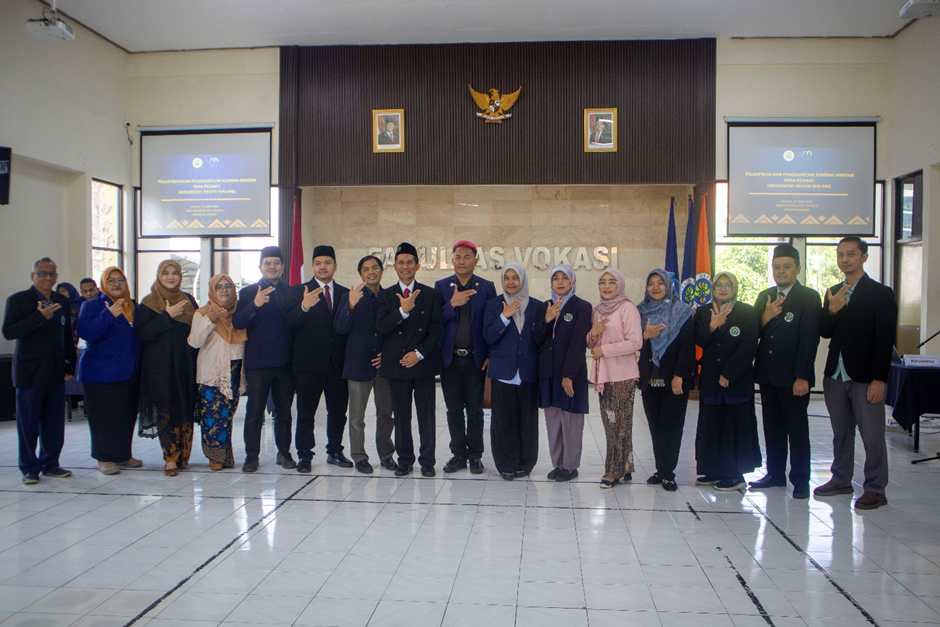 Pelantikan Ketua Departemen dan Sekretaris Departemen Fakultas Vokasi UM